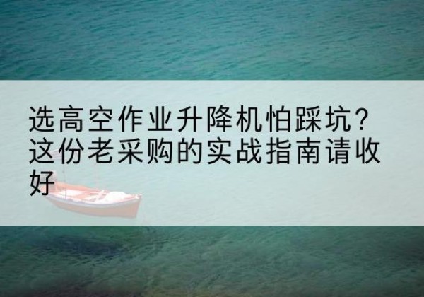 古塔高空作业升降机厂家推荐-选高空作业升降机怕踩坑？这份老采购的实战指南请收好